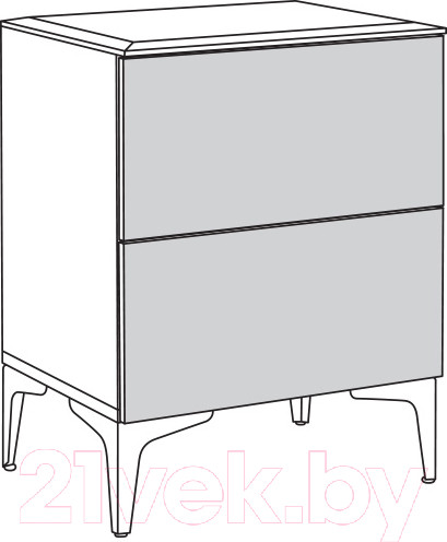 Изображение товара Прикроватная тумба Mobi Валенсия 13.291 (белый РЕ шагрень/белый шагрень ПВХ)