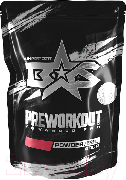 Изображение товара Предтренировочный комплекс Binasport Преворкаут Эдвансед ПРО (c кофеином, 200г, вишня)