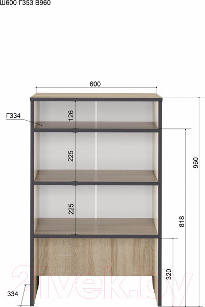 Изображение товара Тумба Аквилон Эльза №5 (дуб сонома)