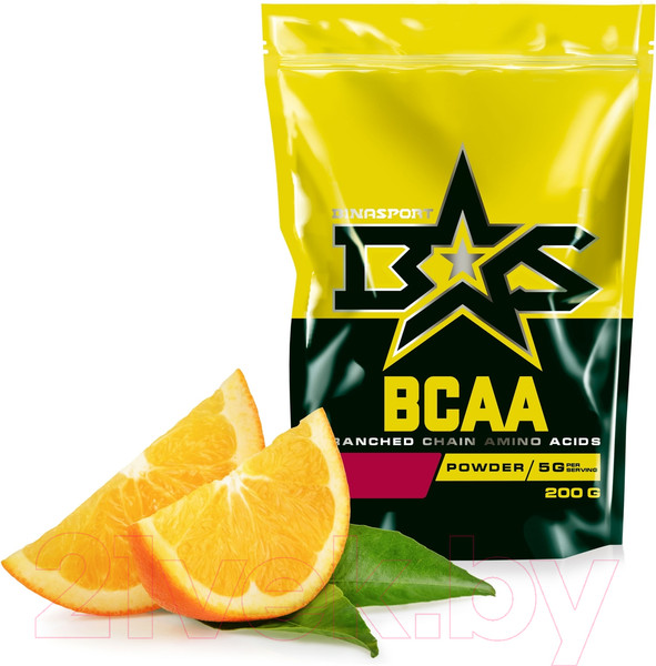 Изображение товара Аминокислоты BCAA Binasport Порошок (200г, апельсин)