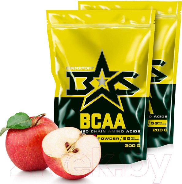 Изображение товара Аминокислоты BCAA Binasport Порошок (200г, яблоко)