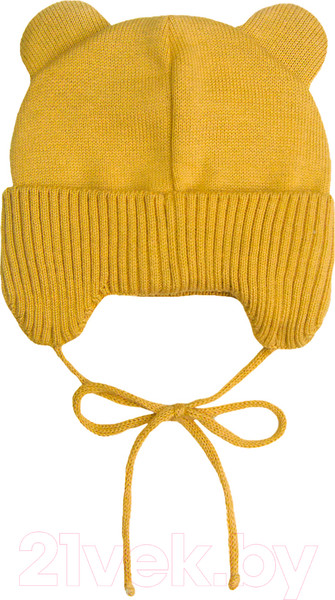Изображение товара Шапочка для малышей Amarobaby Pure Love Bear / AB-OD21-PLB16/04-42 (желтый, р-р 42-44)