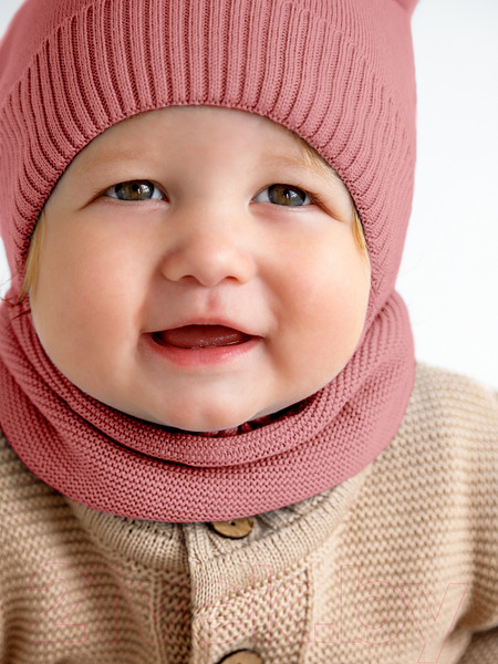 Изображение товара Шапочка для малышей Amarobaby Pure Love Bear / AB-OD21-PLB16/06-40 (розовый, р-р 40-42)