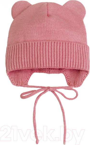Изображение товара Шапочка для малышей Amarobaby Pure Love Bear / AB-OD21-PLB16/06-42 (розовый, р-р 42-44)