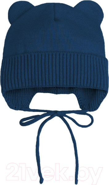 Изображение товара Шапочка для малышей Amarobaby Pure Love Bear / AB-OD21-PLB16/20-38 (синий, р-р 38-40)