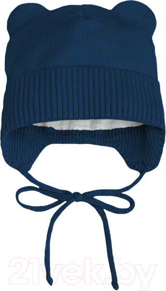 Изображение товара Шапочка для малышей Amarobaby Pure Love Bear / AB-OD21-PLB16/20-38 (синий, р-р 38-40)