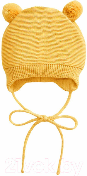 Изображение товара Шапочка для малышей Amarobaby Pure Love Pompony / AB-OD21-PLP16/04-42 (желтый, р-р 42-44)