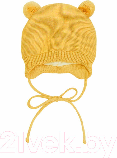 Изображение товара Шапочка для малышей Amarobaby Pure Love Pompony / AB-OD21-PLP16/04-42 (желтый, р-р 42-44)