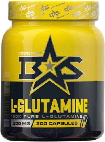 Изображение товара L-глютамин Binasport №300 (в капсулах по 500 мг)