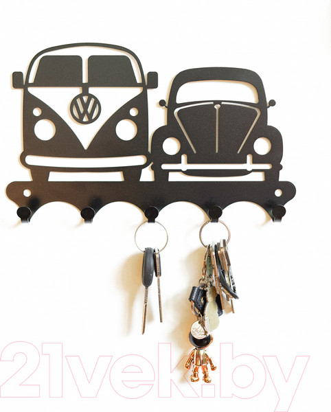 Изображение товара Ключница настенная KN Ретро машины (черный)
