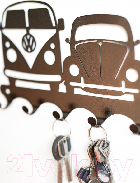 Изображение товара Ключница настенная KN Ретро машины (черный)