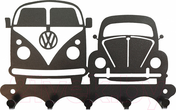 Изображение товара Ключница настенная KN Ретро машины (черный)