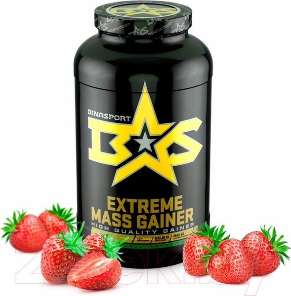 Изображение товара Гейнер Binasport Экстрим Масс (1500г, клубника)
