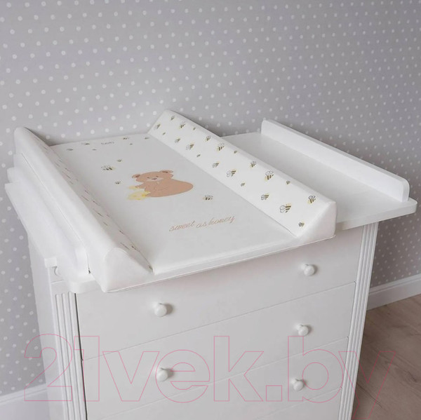 Изображение товара Доска пеленальная Nuovita Parallelo Honey Bear (49x80 белый)