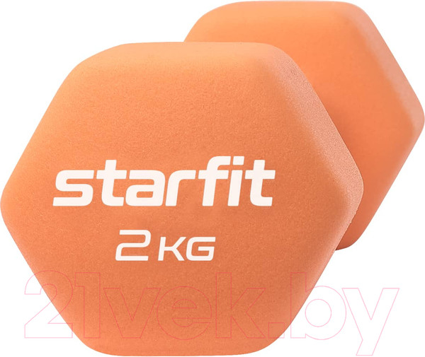 Изображение товара Гантель Starfit DB-201 (2кг, оранжевый пастель)