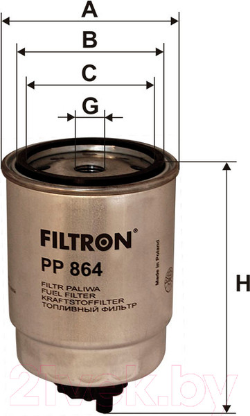 Изображение товара Топливный фильтр Filtron PP864