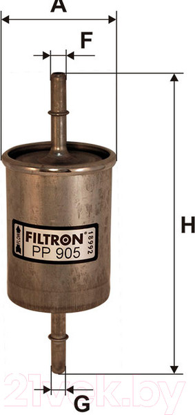 Изображение товара Топливный фильтр Filtron PP905