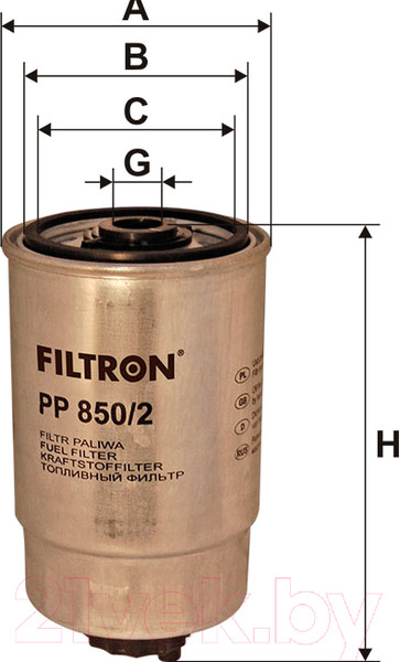 Изображение товара Топливный фильтр Filtron PP850/2