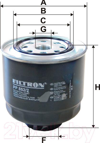 Изображение товара Топливный фильтр Filtron PP852/2