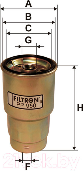 Изображение товара Топливный фильтр Filtron PP950