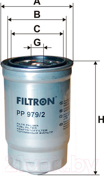 Изображение товара Топливный фильтр Filtron PP979/2