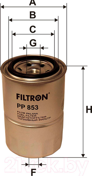 Изображение товара Топливный фильтр Filtron PP853