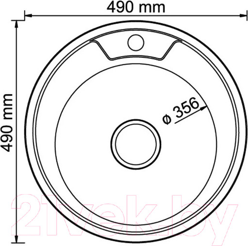 Изображение товара Мойка кухонная Mixline Круг 528182 (с сифоном)