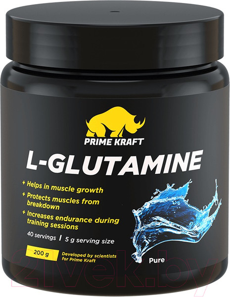 Изображение товара L-глютамин Prime Kraft 200г (без вкуса)