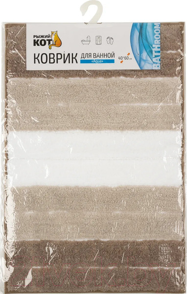 Изображение товара Коврик для ванной Рыжий кот Aqua / 102533 (коричневый)