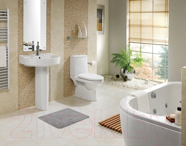 Изображение товара Коврик для ванной Рыжий кот Pastel / 102460 (серый)