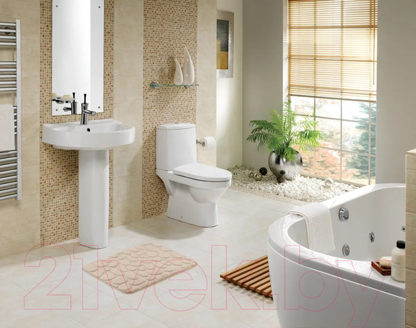 Изображение товара Коврик для ванной Рыжий кот Stone / 102514 (бежевый)