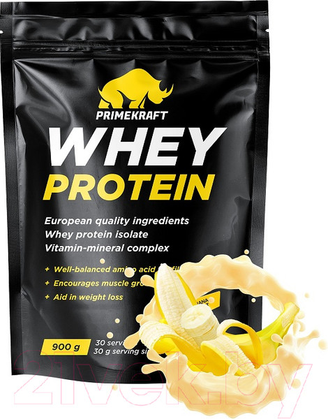 Изображение товара Протеин Prime Kraft Whey Банановый йогурт (900г)