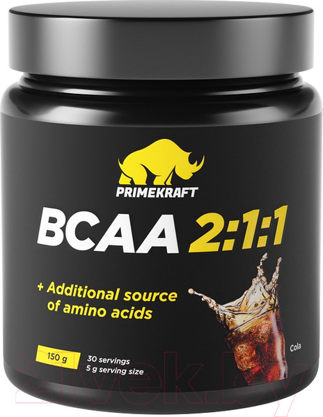 Изображение товара Аминокислоты BCAA Prime Kraft 2:1:1 (150г, кола)