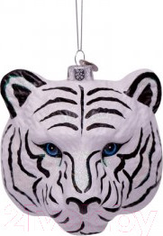 Изображение товара Подвеска новогодняя Vondels Голова тигра / 1192220110016 (белый/черный)