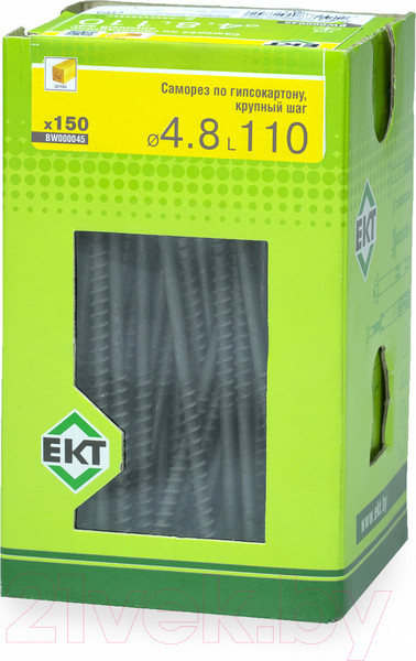 Изображение товара Саморез ЕКТ 4.8х110 крупный шаг / BW000045 (150шт, фосфатированный)