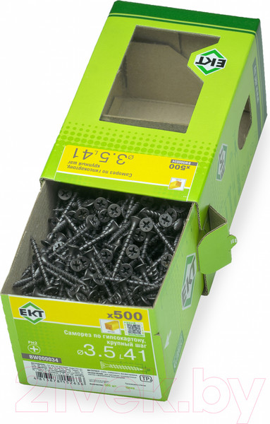 Изображение товара Саморез ЕКТ Для гипсокартона3.5х41 крупный шаг / BW000034 (500, фосфатированный)