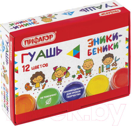 Изображение товара Гуашь Пифагор Эники-Беники / 191330 (12цв)