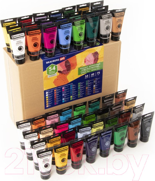 Изображение товара Акриловые краски Brauberg Art Classic / 191724 (54шт)