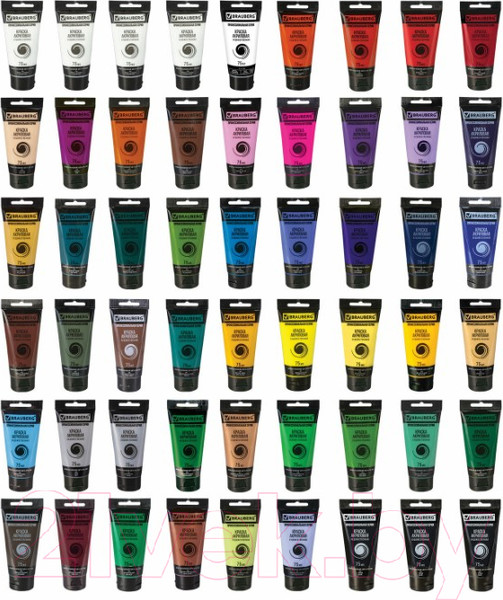 Изображение товара Акриловые краски Brauberg Art Classic / 191724 (54шт)