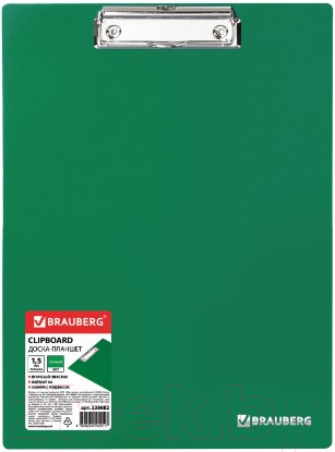 Изображение товара Планшет с зажимом Brauberg Contract / 228682 (зеленый)