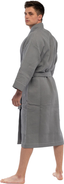 Изображение товара Халат Lilia Мужской вафельный 21С-018В (р-р 52-54/182, серый)