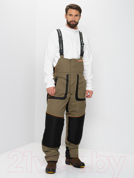 Изображение товара Костюм для охоты и рыбалки Huntsman Siberia Lux Хаки/Черный / 2572 (р-р 52-54/170-176)