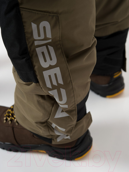 Изображение товара Костюм для охоты и рыбалки Huntsman Siberia Lux Хаки/Черный / 2572 (р-р 52-54/170-176)