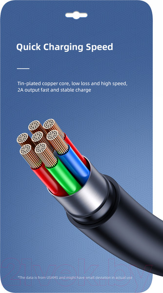 Изображение товара Кабель Usams U68 Lightning / US-SJ500 (1м, белый)