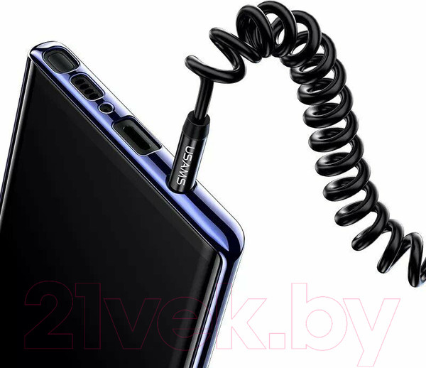 Изображение товара Кабель Usams AUX / US-SJ256 (1.2м, черный)