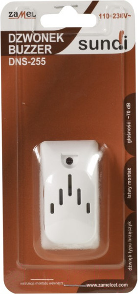 Изображение товара Электрический звонок Zamel Зуммер DNS-255 (белый)
