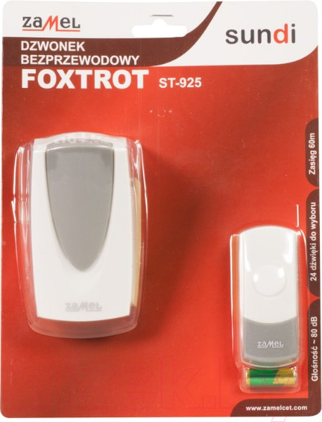 Изображение товара Электрический звонок Zamel Foxtrot ST-925 (белый/серый)