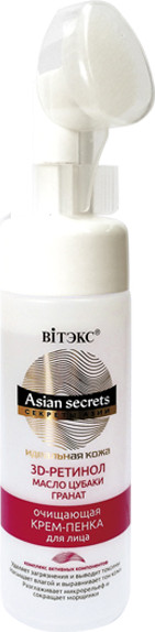 Изображение товара Пенка для умывания Витэкс Секреты Азии Идеальная кожа Очищающая крем-пенка со щеткой (175мл)