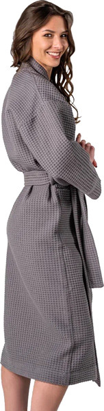 Изображение товара Халат Lilia Женский вафельный 21С-019В (р-р 40-42/170, серый)