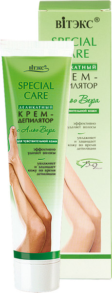 Изображение товара Крем для депиляции Витэкс Special Care с Алоэ Вера для чувств кожи Туба на англ языке (120мл)